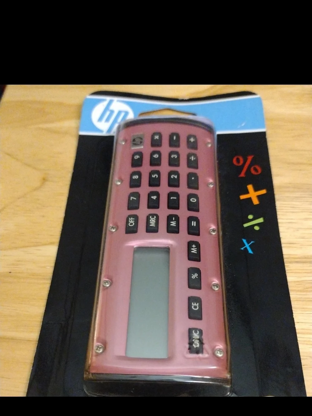 Rare Retro HP Quick Calc Pink Pocket Basic Calculator Magnetic Back New Sealed